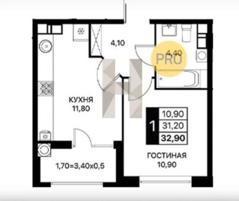 Продам однокомнатную (1-комн.) квартиру (долевое), Шолохова пр-кт, 23/1, Ростов-на-Дону г