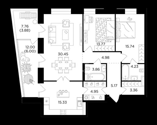 Продам трехкомнатную (3-комн.) , Эдуарда Стрельцова ул, 11, Москва г
