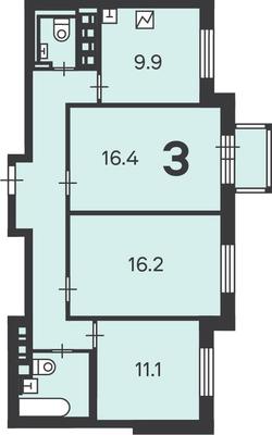 Продам трехкомнатную (3-комн.) квартиру, Ротмистрова ул, 2к4, Москва г