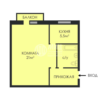 Продам однокомнатную (1-комн.) квартиру, Елизаветинский пер, 6, Москва г