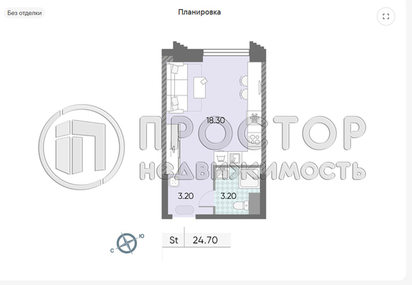 Продам однокомнатную (1-комн.) квартиру (долевое), 40 кв-л, Киевский п