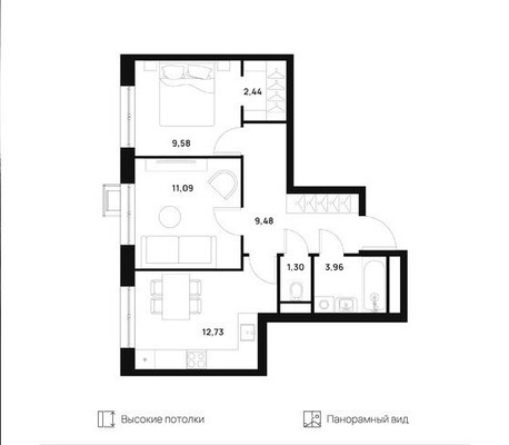 Продам двухкомнатную (2-комн.) квартиру, Открытое ш, 14Дк3, Москва г
