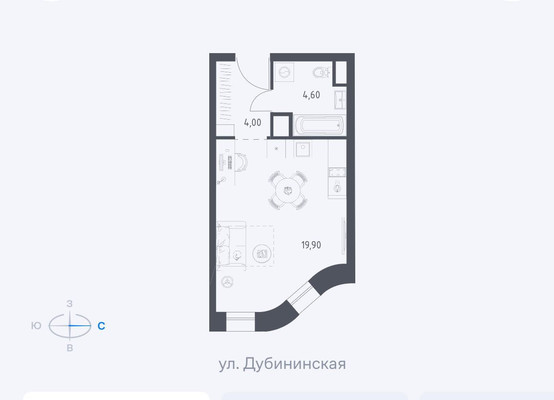 Продам однокомнатную (1-комн.) квартиру, Стремянный пер, 2, Москва г