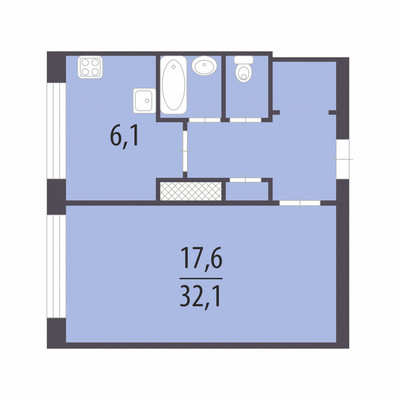Продам однокомнатную (1-комн.) квартиру, Черкасова ул, 10к2, Санкт-Петербург г