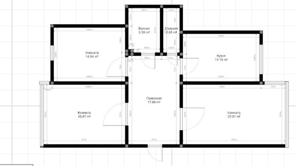 Продам трехкомнатную (3-комн.) квартиру, Гоголя ул, 37б, Нальчик г