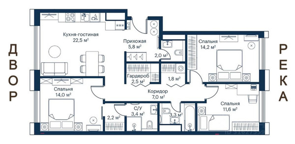 Продам трехкомнатную (3-комн.) квартиру, Волоколамское ш, 95/2к3, Москва г