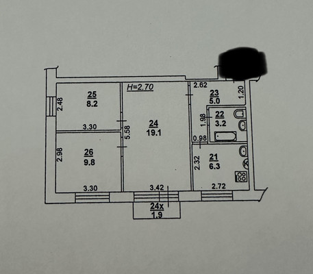 Продам трехкомнатную (3-комн.) квартиру, Халтуринский пер, 161, Ростов-на-Дону г