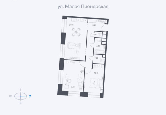 Продам двухкомнатную (2-комн.) квартиру, Стремянный пер, 2, Москва г