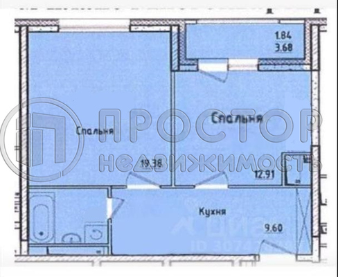 Продам двухкомнатную (2-комн.) квартиру, Коминтерна ул, 15, Москва г
