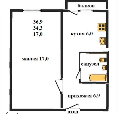 Продам однокомнатную (1-комн.) квартиру, Терновского ул, 162, Пенза г