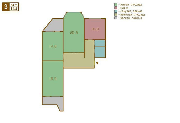 Продам трехкомнатную (3-комн.) квартиру, 1-й Очаковский пер, 3, Москва г