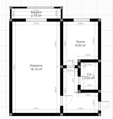 Продам однокомнатную (1-комн.) квартиру, Ингушская ул, 21, Нальчик г