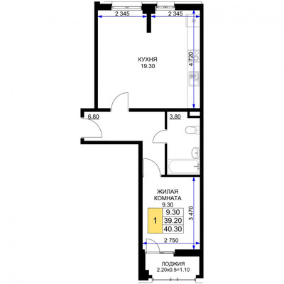 Продам однокомнатную (1-комн.) квартиру, Межсанаторный проезд, 206кК, Анапа г