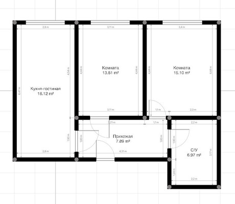 Продам двухкомнатную (2-комн.) квартиру, Тарчокова ул, 28, Нальчик г
