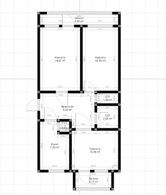 Продам трехкомнатную (3-комн.) квартиру, Фрунзе ул, 9к3, Баксан г