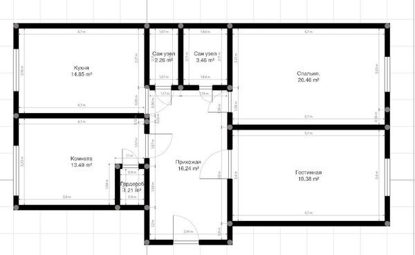 Продам трехкомнатную (3-комн.) квартиру, ОДС ул, 5к1, Нальчик г