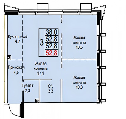 Продам трехкомнатную (3-комн.) квартиру, Новоостаповская ул, 20, Москва г