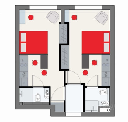 Продам двухкомнатную (2-комн.) квартиру, Цветной б-р, 1к1, Москва г