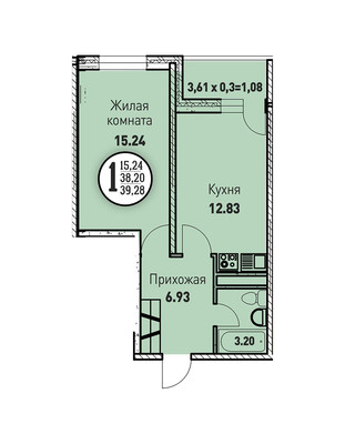 Продам однокомнатную (1-комн.) квартиру, Круговая ул, 4вк4, Краснодар г