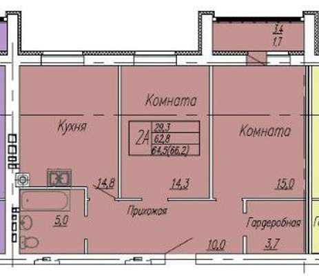 Продам двухкомнатную (2-комн.) квартиру, Самоцветы мкр, 8, Иваново г