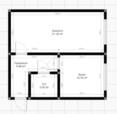 Продам однокомнатную (1-комн.) квартиру, Профсоюзная ул, 222кг, Вольный Аул кп
