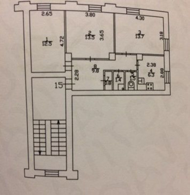 Продам трехкомнатную (3-комн.) квартиру, Нефтяников (Павельцево мкр) ул, 7, Долгопрудный г