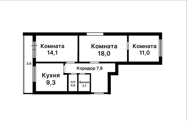 Продам трехкомнатную (3-комн.) квартиру, Челябинская ул, 4к2, Москва г