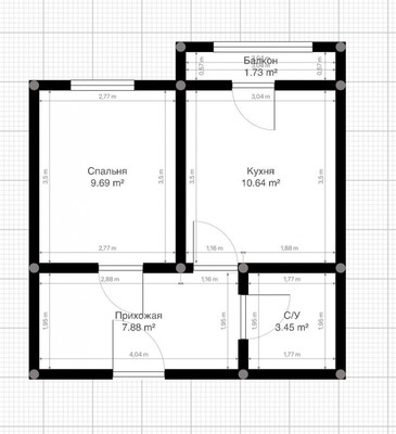 Продам однокомнатную (1-комн.) квартиру, Адыгейская ул, 4, Нартан с