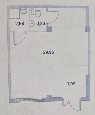 Сдам коммерческое помещение 42,91 м2, Буденного пр-кт, 24к5, Стрельна п