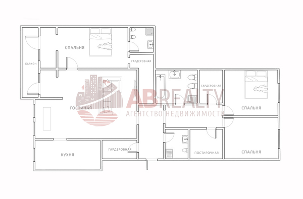 Сдам многокомнатную квартиру, Хилков пер, 1, Москва г