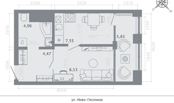 Продам однокомнатную (1-комн.) квартиру, Островского ул, 116, Казань г