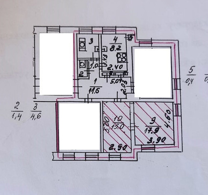 Продам 2-комн. в 4-комн. квартире, Обороны ул, 6, Павловск г