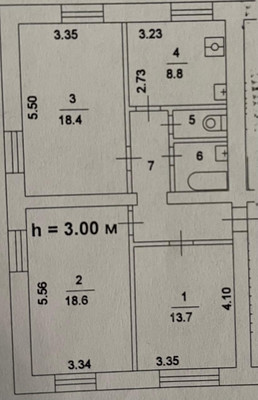 Продам трехкомнатную (3-комн.) квартиру, 1-й Рощинский проезд, 4к2, Москва г
