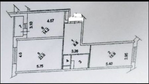 Продам двухкомнатную (2-комн.) квартиру, Южный мкр, 8, Котельники г