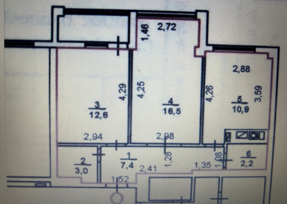 Продам двухкомнатную (2-комн.) квартиру, Залесская ул, 23ак1, Симферополь г