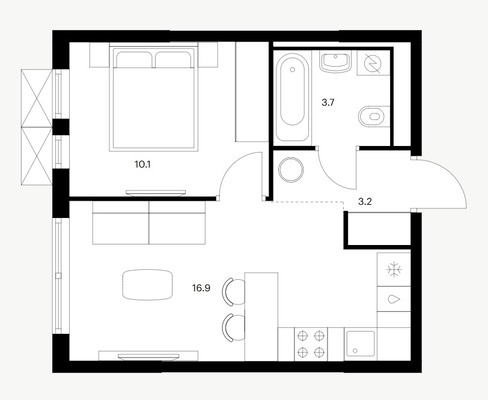 Продам однокомнатную (1-комн.) квартиру (долевое), Генерала Ерина ул, 5, Казань г