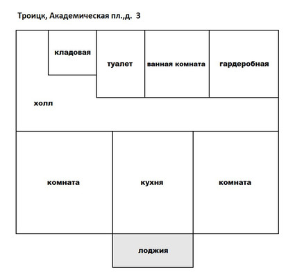 Продам двухкомнатную (2-комн.) квартиру, Академическая пл, 3, Троицк г