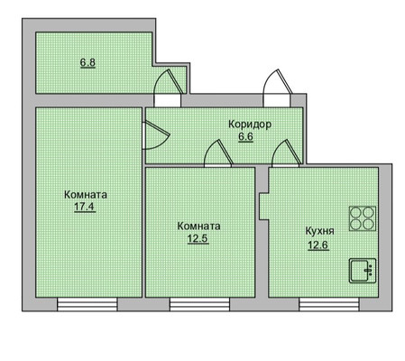 Продам двухкомнатную (2-комн.) квартиру, Рахманинова ул, 24, Ростов-на-Дону г