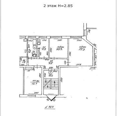 Продам трехкомнатную (3-комн.) квартиру, Московский пр-кт, 164, Калининград г