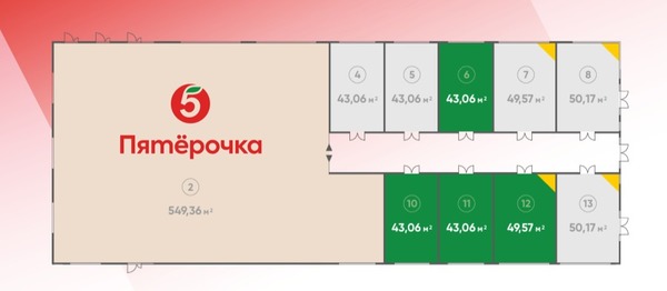 Продам торговое помещение 43 м2, Центральная ул, 25, Шпаньково д