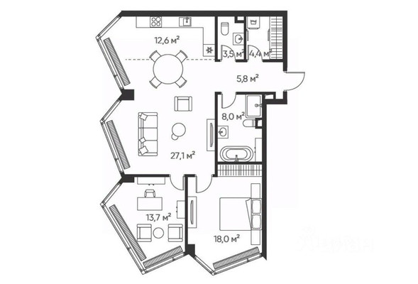 Продам трехкомнатную (3-комн.) квартиру, Летниковская ул, 11к1, Москва г