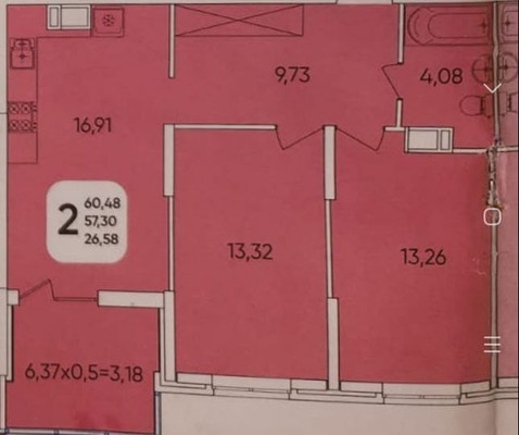 Продам двухкомнатную (2-комн.) квартиру, Батуринская ул, 18к1014, Краснодар г