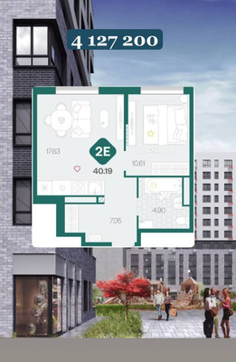 Продам двухкомнатную (2-комн.) квартиру, Московский тракт, 10, Тюмень г