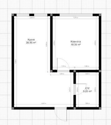 Продам однокомнатную (1-комн.) квартиру, ОДС ул, 1, Нальчик г