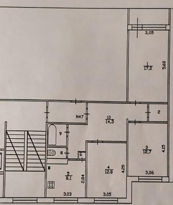 Продам трехкомнатную (3-комн.) квартиру, Новоселов ул, 8, Гатчина г