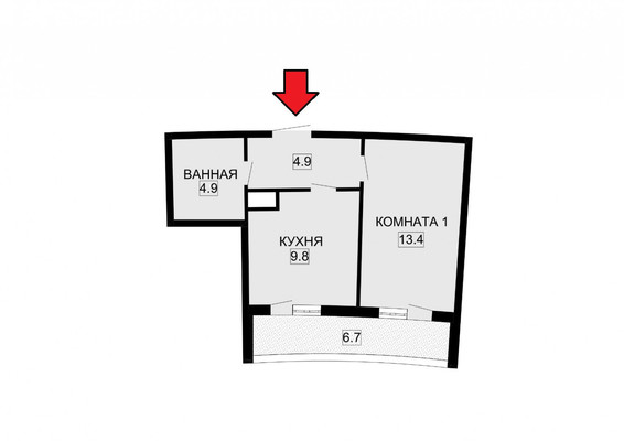 Продам однокомнатную (1-комн.) квартиру, Комендантский пр-кт, 65, Санкт-Петербург г