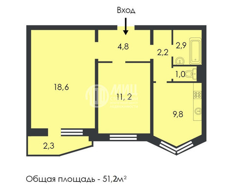 Продам двухкомнатную (2-комн.) квартиру, Бориса Пастернака ул, 35, Внуковское п