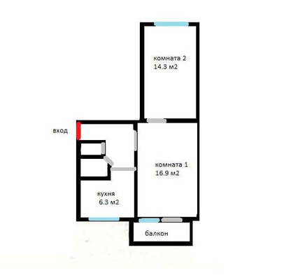 Продам двухкомнатную (2-комн.) квартиру, Аральская ул, 59, Симферополь г