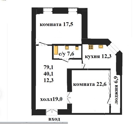 Продам двухкомнатную (2-комн.) квартиру, Бакунина ул, 135, Пенза г