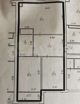 Продам трехкомнатную (3-комн.) квартиру, Кальная ул, 5, Рязань г